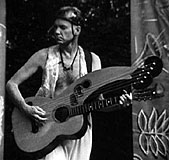 Michael w/ Dyer harp guitar (magnetic pickups) in '96